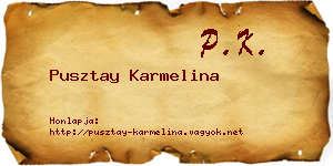 Pusztay Karmelina névjegykártya